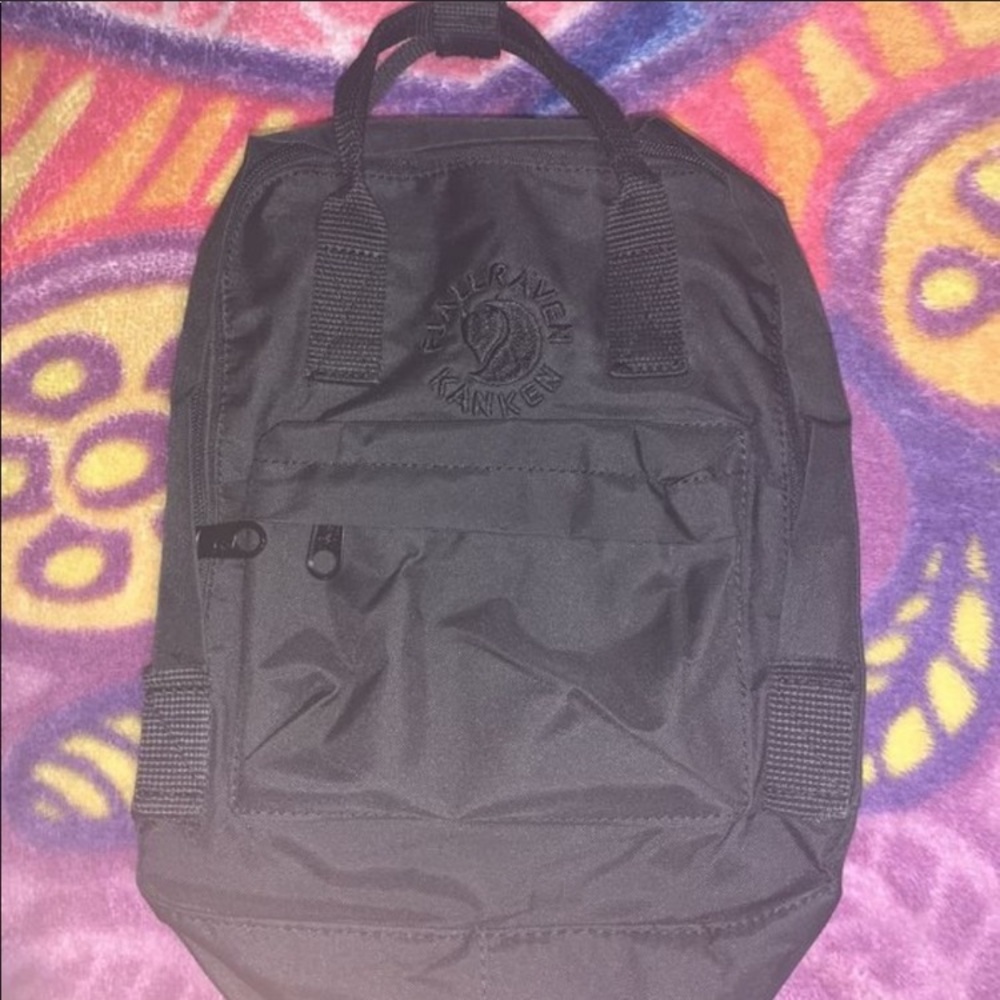 Black mini backpack